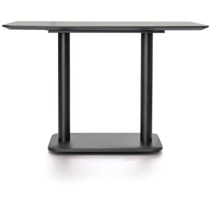 Coco Maison Brest bistrotafel marble light grey 120x75cm Zwart